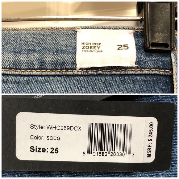 HUDSON - NWT L Sz 25 - Zoeey Straight-Leg Double Step Cropped Jean -Social Grace - Picture 15 of 16